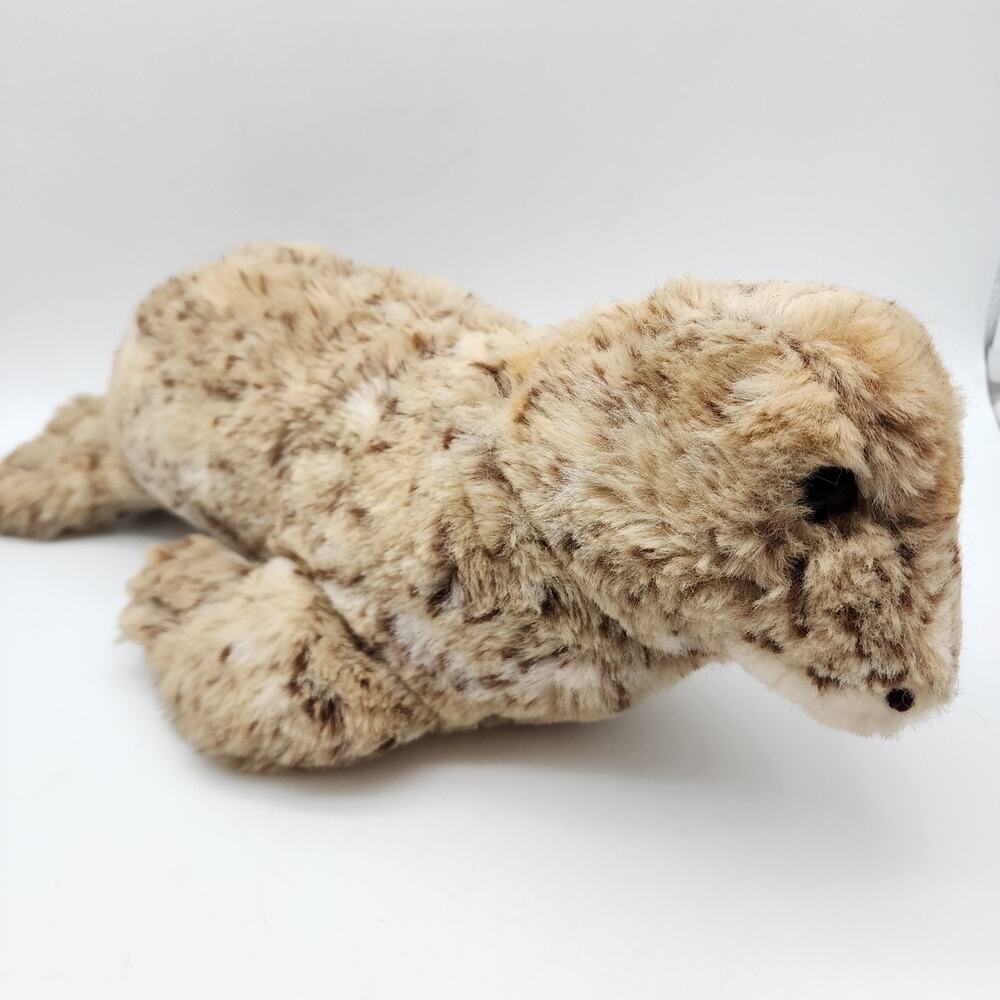 Vintage Douglas Brown Spotted Seal Plush Stuffed Animal 18" USA Cuddle Toys 1986